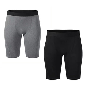 Pantalones cortos deportivos de entrenamiento para hombre, transpirables, de secado rápido, de punto, elásticos, para correr, entrenamiento, lona sólida, cordón de sublimación - Product Image 2