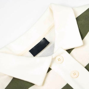 เสื้อโปโลรักบี้แขนยาวลายทางสีตัดกันสำหรับผู้ชายโลโก้แบบกำหนดเอง - Product Image 3