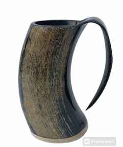 Jarra de Cerveza de Cuerno Natural Hecha a Mano con Temática Animal de la Leyenda Vikinga, con Aspecto Vintage, Duradera y con Logotipo Personalizable - Product Image 5