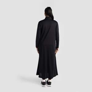 Haut respirant noir en tissu tricoté sportif avec col montant et coupe ajustée - Product Image 2