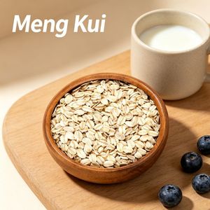 Flocons <span class=keywords><strong>d</strong></span>'<span class=keywords><strong>avoine</strong></span> biologiques de haute qualité en sachet ; 260g en vrac, vente en gros directe de Mongolie Intérieure ; Aliment instantané prêt à consommer - Product Image 1