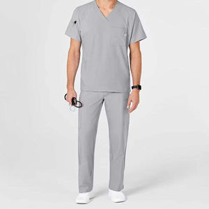Tenues médicales unisexes en tissu tissé, ensembles médicaux, vêtements de travail, tenues d'hôpital, tenues de magasin d'animaux, tenues de travail pour femmes et hommes, style médecin - Product Image 1