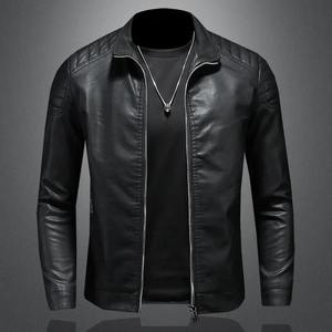 <b>Men's</b> Stylish Design <b>Faux</b> <b>Leather</b> <b>Jacket</b> Best Quality New Fashion with Stand Collar and Zipper <b>jacket</b> <b>for</b> <b>men</b> - Product Image 3
