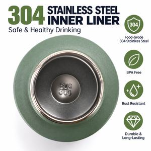 304 Stainless Steel Vacuum Insulated Water Bottle Portable Sports <b>Tumbler</b> <b>with</b> Pop Up <b>Straw</b> Lid Carry Handle for Travel - Product Image 2