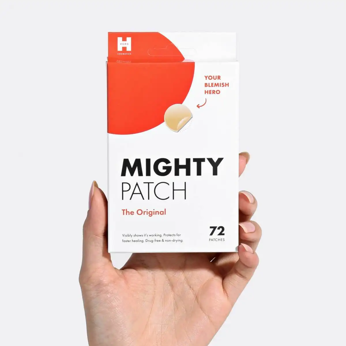 Melhor Qualidade Mighty Patch de Hero Cosmetics Hydrocolloid Acne Pimple Com Cobrindo Zits manchas para rosto e pele 72 contagens