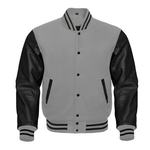 Lettermen transpirable bordado único directo en la parte delantera y trasera Logo personalizado de fábrica bombardero de béisbol Varsity chaqueta hombres adultos - Product Image 6