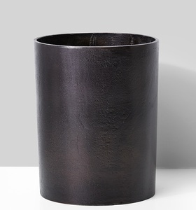 Vase à fleurs en métal en forme de cylindre noir de luxe pour la décoration de mariage, la maison et l'hôtel - Product Image 2