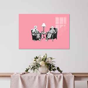 Impresionante Obra de Arte en Lienzo: Decoración de Pared con Graffiti de Grandma Banksy, en Vidrio - Product Image 1