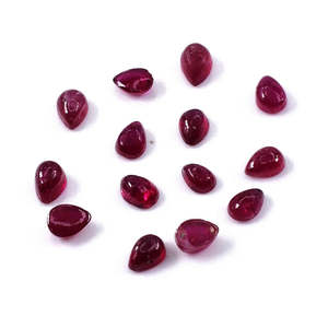 Natural Bangkok Calibrated Ruby Cabochon Pears 7x9mm 8x10mm Polished Aquamarine Gemstones Faceted Oval Trillion Cut <b>Beads</b> <b>Red</b> - Product Image 1