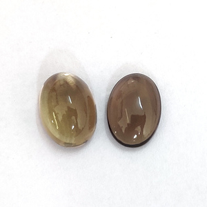 2ชิ้นควอตซ์สีควันธรรมชาติ18X13มม. พลอยทรงวงรี26.3 CTS Lot คุณภาพการขาย Iroc บุษราคัมหลวมอัญมณีเรา $15.97 - Product Image 1