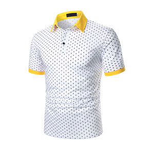 T-shirt polo en tissu doux pour homme, design minimaliste, tendance, vêtements décontractés élégants, t-shirts polo pour homme - Product Image 1