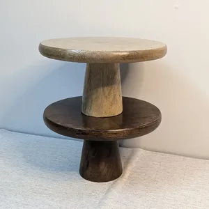 Soporte de madera para pasteles, soporte para postres, soporte para cupcakes para fiesta, esmalte de grado alimenticio para cumpleaños - Product Image 2