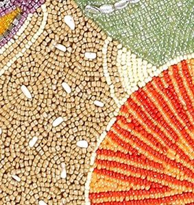 Christmas Decorative and Leaves Design Beaded <b>Runner</b> Placemat <b>Dining</b> <b>Table</b> Fancy Mat Handmade Decorative <b>Runners</b> for Wedding - Product Image 4