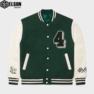 Veste universitaire de qualité supérieure manches en cuir Chenille broderie collège Baseball veste universitaire Letterman pour hommes pour hommes - Product Image 2