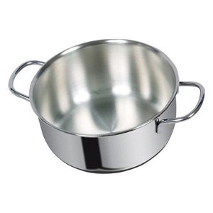 Plus Stainless Steel Saucepan 26Cm Deep Polished Chrome Induction Compatible Gas Electric Ceramic Stove Use - Product Image 1