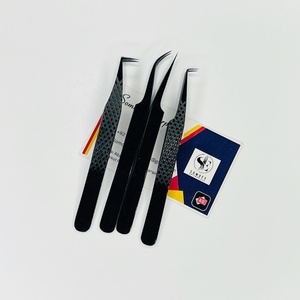 Pinzas de Extensión de Pestañas Somofy Enterprises de Acero Inoxidable con Punta de Fibra Suave de 10 mm, Agarre de Diamante, Color Negro Plasma, Precisión Rusa - Product Image 4