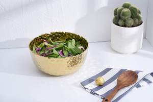 Bol décoratif en or élégant pour la décoration de la maison pièce maîtresse accents de table de Noël design élégant et moderne luxe de haute qualité - Product Image 2