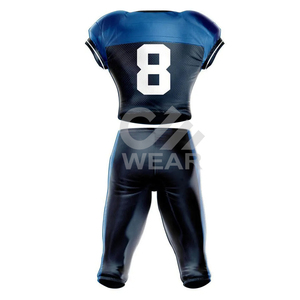 ชุดอเมริกันฟุตบอลคุณภาพดีที่สุด ออกแบบเองได้ พิมพ์ลายแบบซับลิเมชั่น แห้งเร็ว ระบายอากาศดี แขนสั้น ไซส์ใหญ่ - Product Image 2