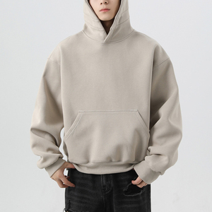 High Quality High Weight 480gsm <b>Mens</b> <b>Hoodie</b> High Quality Wholesale <b>Hoodie</b> Boxy <b>Grey</b> 100% Cotton <b>Plain</b> Hoodies - Product Image 4