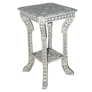 Royal Look Bone & Mother of Pear Inlay <b>Bed</b> Side <b>Table</b> Best <b>for</b> Home Hotel Restaurant <b>Bed</b> Room Customize Size Hand Crafted Indian - Product Image 3
