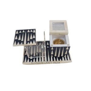 Ensemble de plateaux en bois Mdf fabriqué à la main de qualité supérieure incrustation de nacre incrustation d'os brûleur d'encens Bakhoor Mabkhara plateaux de service à domicile - Product Image 2