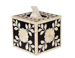 Caja de pañuelos con incrustaciones de hueso de forma cuadrada para habitación de niños y sala de estar y hogar para diseño de hojas a bajo precio - Product Image 2