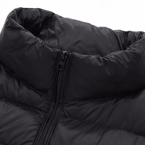 Men Formal Stand Collar Waterproof Puffer <b>Jacket</b> Windproof Zipper Closure <b>Packable</b> Winter Outerwear OEM Custom Logo Available - Product Image 6