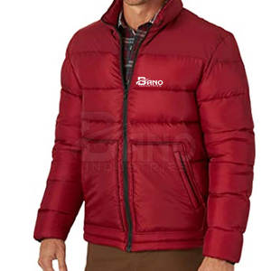 Chaqueta acolchada de estilo callejero para hombre, cómoda y elegante para uso en exteriores en invierno, ropa de moda para adultos con cuello levantado - Product Image 1