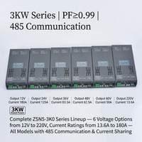 Alimentation à découpage réglable 3000W 12V 24V 48V 60V 220V AC/DC avec partage de courant pour équipement industriel