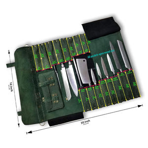Sac de rangement pour couteaux en cuir - Cuir souple durable, couleur et logo personnalisables, organisateur et étui de transport de haute qualité - Product Image 3