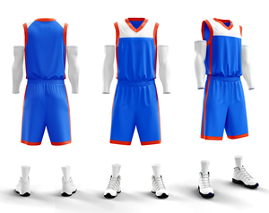 Ensemble de maillots de basket-ball personnalisés en gros, design rétro, impression numérique, respirant, 100% polyester, pour compétition d'équipe - Product Image 1
