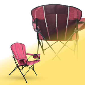 Modern <b>High</b> <b>Back</b> Director <b>Chair</b> <b>for</b> <b>Adults</b> Stainless Steel Folding Camping <b>Chair</b> with Armrests <b>for</b> Outdoor Garden Furniture - Product Image 1