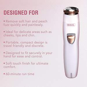 Tondeuse rotative rechargeable sans douleur avec lame en acier inoxydable pour l'épilation du visage des femmes, rasoir IPX7 pour le dessus des lèvres, les joues et le menton - Product Image 4