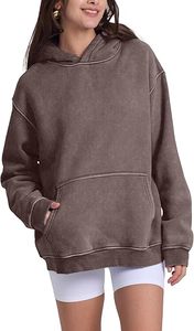 Sudaderas con Capucha para Hombre, Invierno, Casual, Color Sólido, Lavado Ácido, Corte Regular, 100% Algodón, Transpirable, Ecológico - Product Image 4