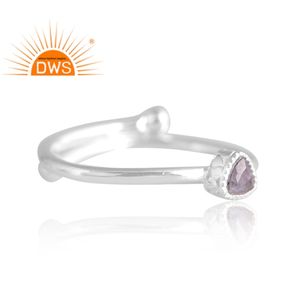 Nouveautés Bague en argent sterling 925 avec pierres précieuses en tanzanite naturelle Bijoux personnalisés pour femmes Cadeau pour elle - Product Image 4