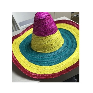 หมวกฟางเม็กซิกันพิมพ์ลายสีสันสดใสพับได้พร้อมลายปักตามสั่งสำหรับปาร์ตี้งานแต่งงานบ้านของขวัญปีใหม่ของตกแต่ง - Product Image 4