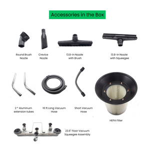 SM100 Industrial Vacuum Cleaner Jet Reverse-Pulse Filter Cleaning Function 26.4 Gal Tank 2.8 HP Motor 212 CFM HEPA 120-inch - Product Image 6