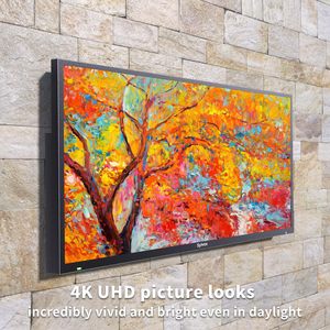 Televisor LED Inteligente 4K para Exteriores de 43 Pulgadas, Resistente al Agua, con Altavoces Duales, Compatible con Wi-Fi para Exteriores con Luz Solar Parcial - 75 Pulgadas - Product Image 6