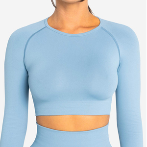 2024 Fitness sans couture taille haute course Sport Gym porter femmes 2 pièces vêtements actifs Fitness Yoga porter costumes Leggings soutien-gorge ensembles - Product Image 6