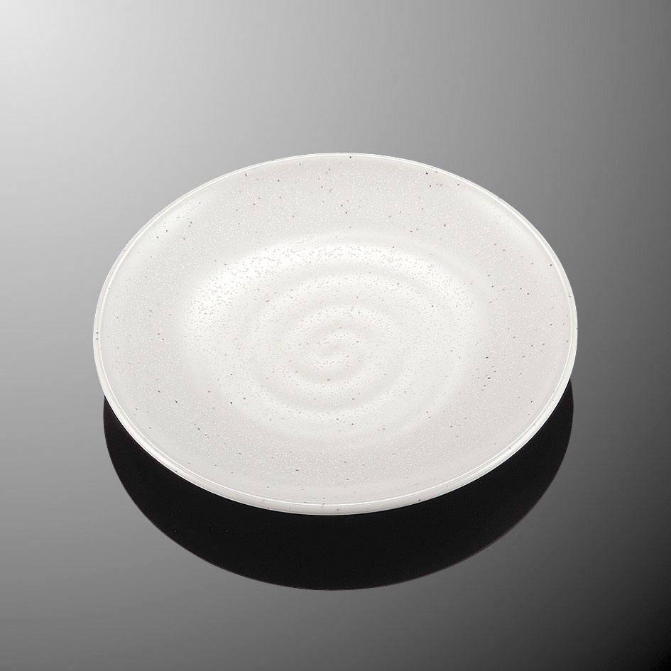 จานกลมสีขาว18ซม