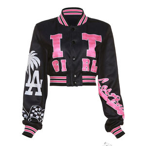 Manteau femme veste universitaire personnalisée broderie de haute qualité manches longues vestes universitaires veste de baseball universitaire pour femme - Product Image 1