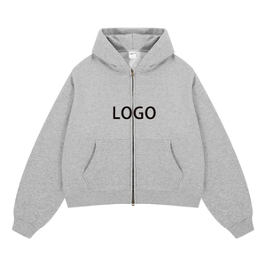 Sudadera Básica 2025 de Calidad, con Capucha, Suave, Holgada, de Felpa, para Hombre, Corte Regular, Mezcla de Algodón, Gruesa, para Invierno, con Logotipo Personalizado - Product Image 1