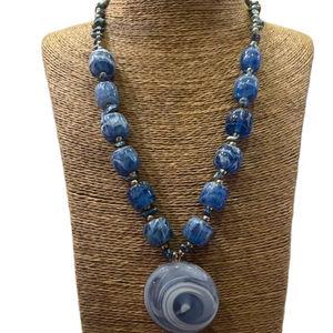 Collier de perles de verre de style bohème fait à la main mode indienne bijoux d'anniversaire unisexe NK-51024L - Product Image 1