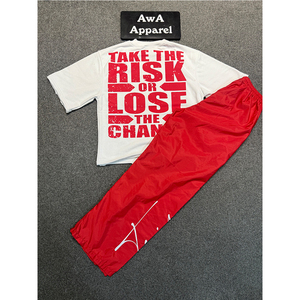 Nuevo diseño de bolsillos delanteros para hombre, chándal de verano de alta calidad, Color sólido, estampado de logotipo personalizado, chándal acampanado para hombre - Product Image 4