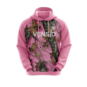 Custom High Quality 100% Polyester <b>Pink</b> Solid Winter Pullover <b>Hoodie</b> with Digital Printing for Hunting and Breathable Design - Product Image 3