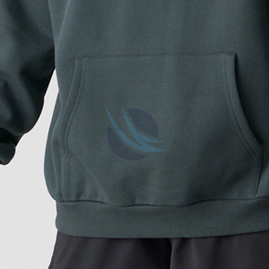 High Quality Custom Logo Label 500gsm Heavyweight Pullover <b>Hoodies</b> Polyester/Cotton Fleece Regular Fit <b>Men's</b> Winter Hoodie - Product Image 6