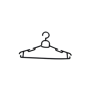 Black <b>Plastic</b> Clothing Hanger Rectangle Shape Lightweight Space-Saving for <b>Wardrobe</b> Use Minimalist Design Hook Type - Product Image 2