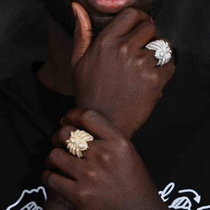 Joyería personalizada de lujo Hip Hop Vvs Lab Grown Diamond Ring Bling Iced Out 925 Anillo de campeonato de plata para hombres - Product Image 2