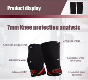 Genouillères de compression unisexes en spandex et nylon respirant, anti-UV, à séchage rapide, pour musculation, support de compression, genouillères robustes - Product Image 2