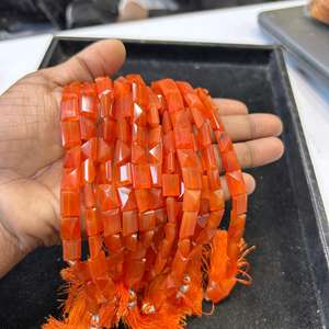 หินอัญมณีธรรมชาติสี่เหลี่ยมลูกปัดสี่เหลี่ยมคาร์นาเลียนสำหรับเครื่องประดับ - Product Image 5